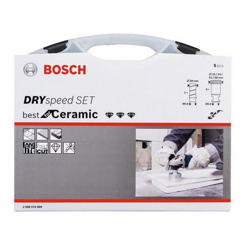 Diamantová korunka BOSCH Dry Speed 5ks sada do tvrdej keramiky